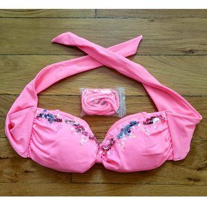 Victoria's Secret NWT Bandeau Bikini Top Sequin S